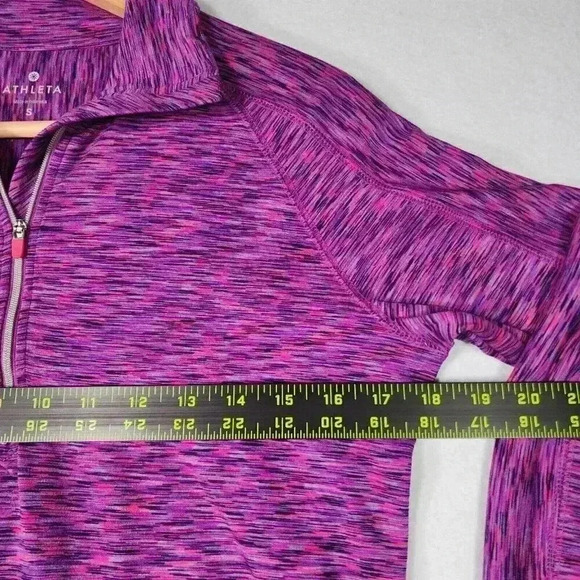 Athleta Women's Pullover Half-zip Small Pink Purple Poly Spandex LS Run Crossfit - Picture 14 of 16